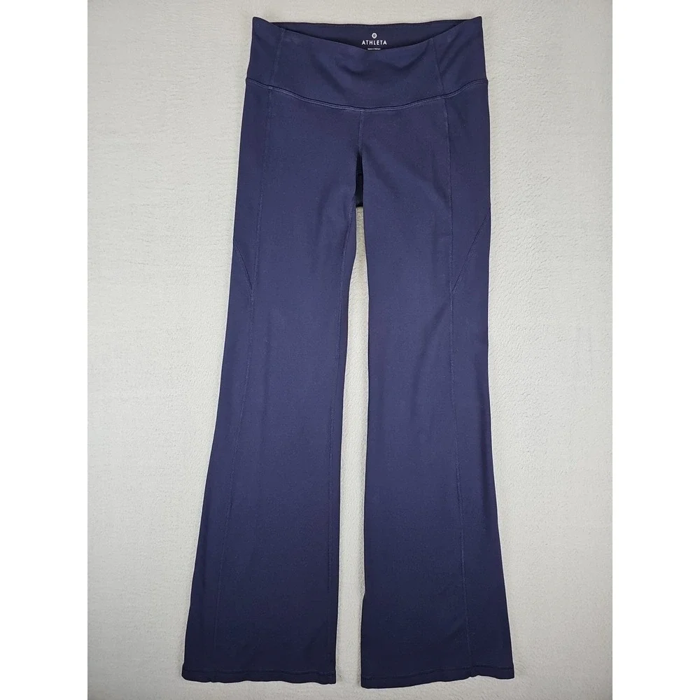Athleta Revelation Leg Yoga Pants‎ Size Small Blue Bootcut Stretch 903795